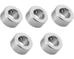 Allecto Plus - RVS asbuskraag 8mm asvergrendeling kraag T8 draadslot ring voor 3D-printer CNC onderdelen 5 stuks.