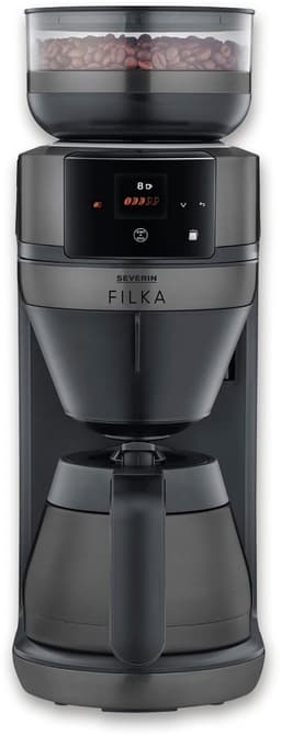 Severin KA 4855 FILKA Filterkoffiezetapparaat – Volautomaat – Bonen & Filterkoffie – 5 Sterktes – Touch Display – Dark Inox – Thermoskan — thumbnail 1