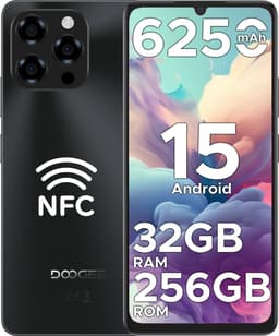 DOOGEE Note58 Pro 4G-Mobiele Telefoon- Smartphone-Android 15- 32 GB RAM + 256 GB ROM- 6250 mAh- 6,75" HD + 90 Hz -AI Camera 16 MP-Octa Core-Dual SIM-NFC - Zwart — thumbnail 1