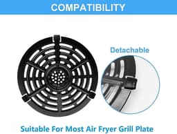 Airfryer rubberen bumpers, 4 stuks verbeterde airfryer rubberen puntjes, siliconen tabs, rubberen tabs, rubberen stukken Geschikt voor 2QT, 3.7QT, 5QT airfryer crisper plaat bak — thumbnail 2