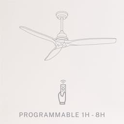 RFWR® Plafondventilator met Natuurlijke Houten Bladen | Stille 3-Snelheden Ventilator met Afstandsbediening | Ideaal voor tot 20 m2 — thumbnail 1