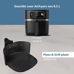 Philips Pizza & Grillplaat Airfryer Accessoire - HD9963/00 - Geschikt voor Philips — thumbnail 8