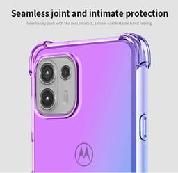 Allecto Plus - Ultra Slim Transparante Antimodder Siliconen Zachte Schokbestendige TPU Bumper Hoes voor Smartphones in Paars/Blauw Design — thumbnail 2