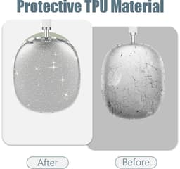 Glinsterende transparante TPU-hoes Geschikt voor AirPods Max — thumbnail 2