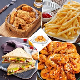 304 RVS airfryerrek - 20,4 cm koven voor heteluchtfriteuse - vierkant airfryer-rooster - stapelbaar rek voor heteluchtfriteuses met een inhoud van meer dan 5,5 l en accessoires — thumbnail 4