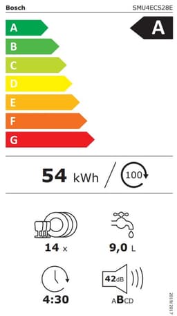 Bosch SMU4ECS28E - Serie 4 - Inbouwvaatwasser - 60 cm - Geborsteld staal - Energielabel A - Home Connect — thumbnail 13