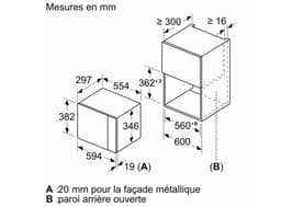 Bosch BFL523MB1F - Serie 4 - Inbouwmagnetron - 38x59 cm - 20 l - Zwart - Eenvoudig te reinigen met hydrolyse — thumbnail 7