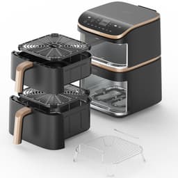 Cosori Turbo Tower Pro Smart Enkel 10,8 l Vrijstaand 2630 W Heteluchtfriteuse Zwart, Goud — thumbnail 11