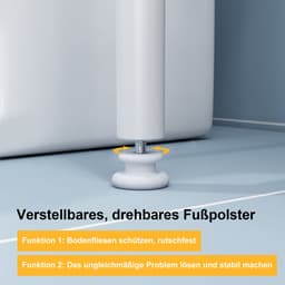 CHIWIN Wasmachine Rek Wit - 2 Laags 151 x 66 x 25 cm - Wasmachine Ombouw rek voor Bovenlader - Geen Boren - Robuust Ontwerp - Ruimtebesparend - Snel Montage - voor Badkamer, Toilet — thumbnail 4