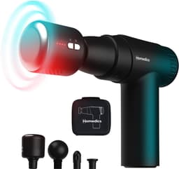 HoMedics Novo Hot and Cold Massagegun - 4 Opzetstukken - 6 Intensiteitniveaus - USB C Oplaadbaar - Inclusief Opbergcase - Voor en Na een Training - Fitness - Sporters - PGM45HC - Zwart — thumbnail 1