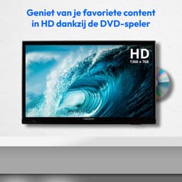 MEDION E8192501 47 cm (19 inch) HD-tv met dvd-speler (perfect voor camping, camper, vrachtwagen, tuin, 12V auto-adapter, drievoudige tunerontvanger, HDMI, USB, MD 819001) — thumbnail 3