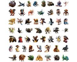 Brainrot Italian Stickers - 50 stuks waterafstotend vinyl voor laptop