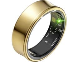 Focus® S2 Smart Ring - Mat Goud - Maat 12 - AI Coach - Hartslag - Menstruatiecyclus - Slaap Monitor - Herstelscore - Slimme Ring - Sport Prestatie - Stappenteller -IP68 Waterdicht - O2 Meting - Dames - Heren - Wearables - Oplaad Case - beschermring