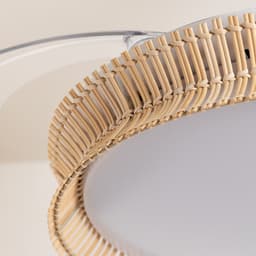 CREATE - Plafondventilator met Stil Licht 40W Ø107 cm - Rieten Afwerking - WIND CLEAR RATTAN — thumbnail 5