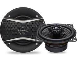 Caliber Auto Speakers - 10 cm autospeaker - 30 Mm Mylar Dome Tweeters - 160 Watt Totaal Vermogen - 2 Weg-Coaxiaal Luidsprekers - inclusief Grill (CDS4G)
