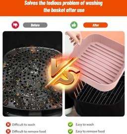 airfryer siliconen bakje - 2 Stuks - Siliconen - Mand - Friteuse - Magnetron — thumbnail 2