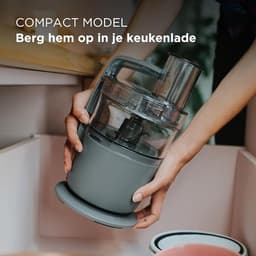 Foodprocessor - Multifunctioneel - Hakken - Mengkom - Zilver - Snel — thumbnail 5