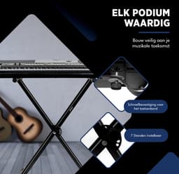 Finesse Keyboard Standaard - Verstelbaar - Statief - Piano Standaard - Toetsenbord Standaard — thumbnail 5