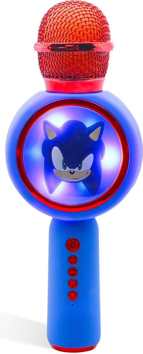 Sonic the Hedgehog - draadloze karaoke microfoon voor kinderen - oplichtend LED display - speaker - stemvervorming — afbeelding 1