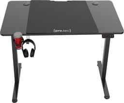 Game bureau Stryn zit sta elektrisch 120x60x72-117 cm zwart carbon look en zwart pro.tec — thumbnail 5