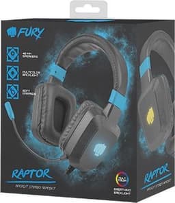 HEADSET FURY RAPTOR MET MICROFOON RGB VERLICHTING ZWART-BLAUW — thumbnail 4
