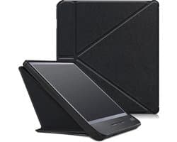 Hoes Geschikt voor Kobo Libra H2O Hoesje Bookcase Cover Hoes Trifold - Hoesje Geschikt voor Kobo Libra H2O Hoes Cover Case - Zwart
