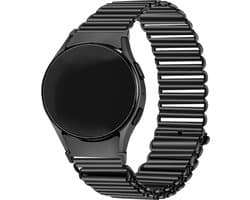 Strap-it RVS smartwatch bandje - stalen loop bandje perfect fit geschikt voor Samsung Galaxy Watch 7 (40 & 44mm) / Watch 6 (Classic) / Galaxy Watch 5 (Pro) / Watch 4 (Classic) / Watch FE - horlogeband metaal voor Galaxy Watch 4-5-6 - zwart