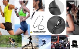 Bob Online ™ - 2 Stuks – Zwart – Hoofdtelefoon Oordopjes Lanyard – Draadloze Oordopjes Lanyard - Anti-verloren Hoofdtelefoon (AirPods) Touw – Siliconen Oortelefoon Neck Touw – Oortelefoon Touw Houder – 2 Pieces - Silicone Strap for Wireless Earphones — thumbnail 3