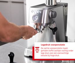 Solis Barista Perfetta Plus 1170 - Pistonmachine - Espressomachine - Inclusief Coffee Knock-Box en Tamping Mat - Zilver — thumbnail 5