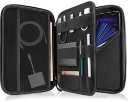 Tablet Sleeve Case 12 tot 13 inch - Portfolio Case 12,9-inch Geschikt voor: iPad Air / Pro 2024 / 2025 / Samsung / Surface Pro/Laptop Go - Draagtas Tablet hoesje met Accessoires Compartiment