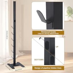 Stofzuigerstandaard – Metalen Staander Compatibel met Dyson – Vrijstaand Accessoirestation – Zwart — thumbnail 2