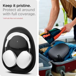 Robuuste Draagtas voor AirPods Max Headset - Beschermhoes in Antracietgrijs — thumbnail 4