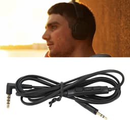Hoofdtelefoonkabel met Microfoon en Volumeregeling voor HD Hoofdtelefoons - Vervangende Kabel met Afstandsbediening — thumbnail 4
