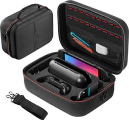 YONO Case XL geschikt voor Nintendo Switch 2 - Opberg Koffer Beschermhoes - Hoesje met Opbergvak voor Games en Accessoires - Zwart — thumbnail 1