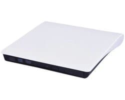 Externe schijf, alleen-lezen geschikt voor brander, ondersteunt 50GB schijflees-/schrijfstation, draagbare 3D-brander - uitschuifbare USB externebrander - met dubbele USB 3.0 + Type-C-interfaces (wit)