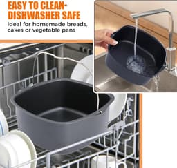 Airfryer pan - Airfryer bakvorm - Antiaanbak Airfryer Cake Barrel - Airfryer Accessoires - Pizza Brood Bakvorm - 8.7 inch Airfryer Cakevorm, Airfryer Cake Pizza Bakvorm voor Cake Bakplaat Mand Airfryer Accessoires (8.7 inch) — thumbnail 7