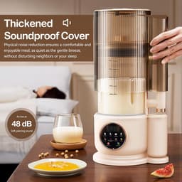 SnelShoppen - Automatische Notenmelk Machine 1500 ml, Geluidsarme Sojamelk Maker met 12 Bladen, Smoothie en Sapmachine, Voor Keuken, Met Schoonmaak- e — thumbnail 5