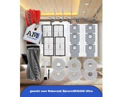 26 vervangingsonderdelen en accessoiresets, geschikt voor Roborock Saros10R/G20S Ultra/ robotstofzuigers, 2 hoofdborstels, 4 HEPA-filters, 6 dweilpads, 6 zijborstels, 6 stofzakken, 2 gereedschappen