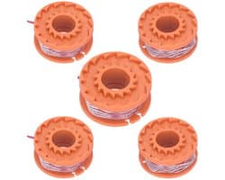 Set van 6 vervangende spoelen Geschikt voor grasmaaiers, Geschikt voor WORX WG150E WG151E WG154E WG155E WG157E WG160E WG163E