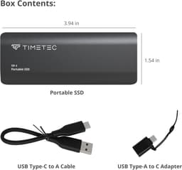 Draagbare Externe SSD 2 TB USB 3.2 Gen2 Type C - Snelle en Betrouwbare Opslag — thumbnail 3