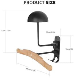 Wandmontage Helmhouder voor Motorfiets - Aluminiumlegering Hoedhouder — thumbnail 3