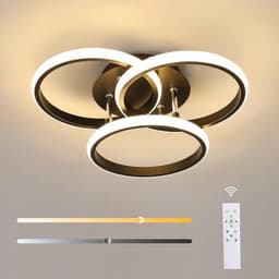 Dimbare LED-plafondlamp 40CM, 42W - Modern zwart met afstandsbediening — thumbnail 5