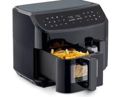 MMP® Dubbele Airfryer - Heteluchtfriteuse - Duo Airfryer - 8,7 L - 41x40x33cm - Zwart
