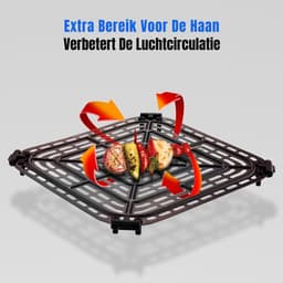 MMP® Dubbele Airfryer - Heteluchtfriteuse - Duo Airfryer - 6,8 L - 40x33x33cm - Wit — thumbnail 2