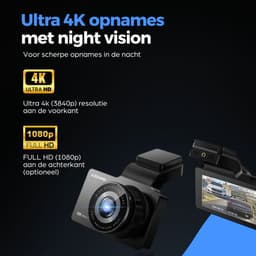 AZDome M63 Lite 1CH dashcam - Ultra 4K resolutie - Wifi - Parkeermodus - 3,0 inch IPS lcd - dashcam voor auto — thumbnail 13