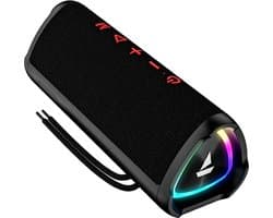 Bluetooth-luidspreker met 12 W geluid, RGB LED's, IPX5 en 12 uur afspeeltijd