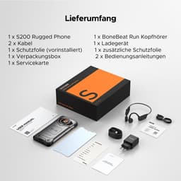 DOOGEE S200 VIP 5G - AI telefoon- Robuuste Smartphone - 32 GB RAM+256 GB ROM (2TB/TF) - Android 16 - MediaTek 7050 - 10100 mAh + 33 W - 6,72 inch FHD+120 Hz - 1,32 inch AMOLED - 100 MP + 20 MP - Dual SIM Dual Standby - NFC - Botgeleidingsheadset — thumbnail 2