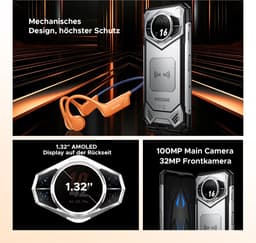 DOOGEE S200 VIP 5G - AI telefoon- Robuuste Smartphone - 32 GB RAM+256 GB ROM (2TB/TF) - Android 16 - MediaTek 7050 - 10100 mAh + 33 W - 6,72 inch FHD+120 Hz - 1,32 inch AMOLED - 100 MP + 20 MP - Dual SIM Dual Standby - NFC - Botgeleidingsheadset — thumbnail 2