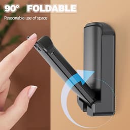 Opvouwbare Universele Hoofdtelefoonhouder - Zelfklevende Haak voor Bureau, Muur of Kast - Zacht Siliconen — thumbnail 4