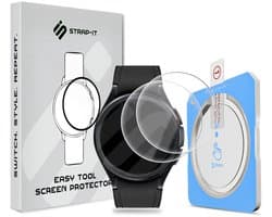 Strap-it 2-pack Screenprotector met One-Click Tool screen protector display bescherming geschikt voor Samsung Galaxy Watch 6 Classic 43mm